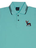 Boys Blue Polo Collar Pure Cotton T shirt