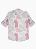 Boys Comfort Abstract Printed Roll-Up Sleeves Pure Cotton Casual Shirt With T Shirt