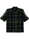 Boys Green Comfort Tartan Checks Opaque Checked Casual Shirt