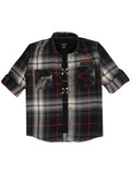 Boys Comfort Tartan Checks Pure Cotton Casual Shirt With T Shirt