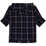 Boys Comfort Fit Tartan Checked Hooded Pure Cotton Casual Shirt With T Shirt