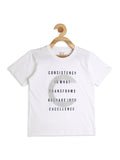 Boys Comfort Fit Sleeveless Casual Shirt With Printed T shirt