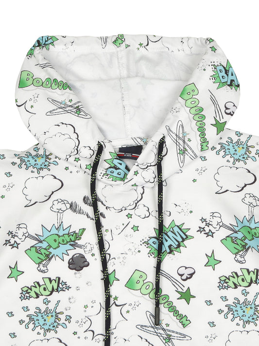 Boys Printed Hooded T shirt With Shorts Set