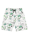 Boys Printed Hooded T shirt With Shorts Set