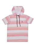 Boys Striped Pure Cotton Hooded T shirt with Shorts