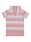 Boys Striped Pure Cotton Hooded T shirt with Shorts