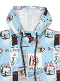 Boys Printed Hooded T shirt with Shorts