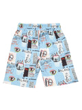 Boys Printed Hooded T shirt with Shorts