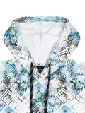 Boys Geometric Printed Hooded Cotton T shirt with Shorts