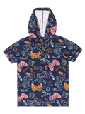 Boys Printed Hooded Pure Cotton T shirt with Shorts