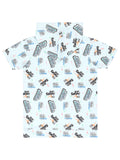 Boys Printed Hooded Pure Cotton T shirt with Shorts