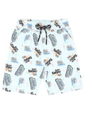 Boys Printed Hooded Pure Cotton T shirt with Shorts