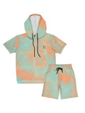 Boys Abstract Printed Pure Cotton T shirt With Shorts