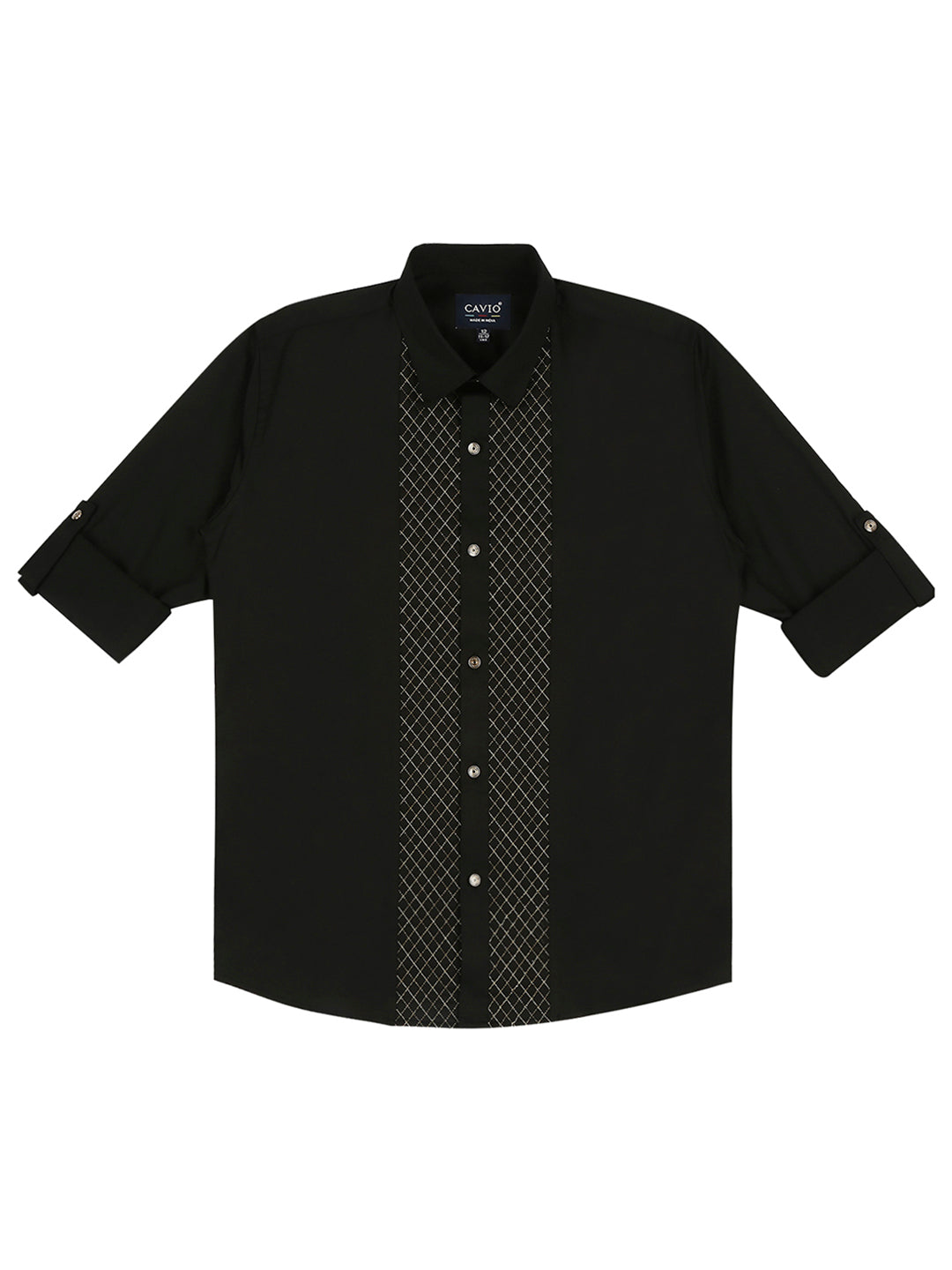 Boys Comfort Zari Detail Embellished Party Cotton Shirt