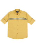 Boys Comfort Horizontal Striped Casual Cotton Shirt