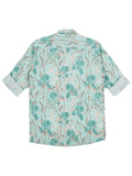 Boys Comfort Floral Printed Casual Cotton Shirt With T Shirt