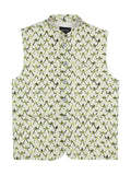 Boys Printed Pure Cotton Mandarin Collar Slim Fit Nehru Jacket With Shirt