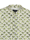 Boys Printed Pure Cotton Mandarin Collar Slim Fit Nehru Jacket With Shirt