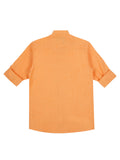 Boys Printed Pure Cotton Mandarin Collar Slim Fit Nehru Jacket With Shirt
