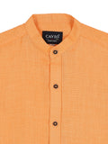 Boys Printed Pure Cotton Mandarin Collar Slim Fit Nehru Jacket With Shirt