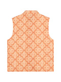 Boys Printed Pure Cotton Mandarin Collar Slim Fit Nehru Jacket With Shirt