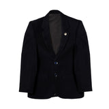 CAVIO Boys Cotton Solid Full Sleeves Partywear Blazer And T-Shirt - Navy