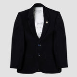 CAVIO Boys Cotton Solid Full Sleeves Partywear Blazer And T-Shirt - Balck