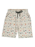 Boys Geometric Printed Pure Cotton T shirt With Shorts