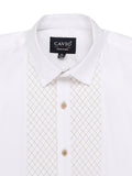 Boys Comfort Spread Collar Roll-Up Sleeves Cotton Casual Shirt