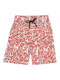 Boys Abstract Printed Pure Cotton T shirt with Shorts