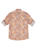 Boys Comfort Floral Printed Pure Cotton Casual Shirt with T Shirt