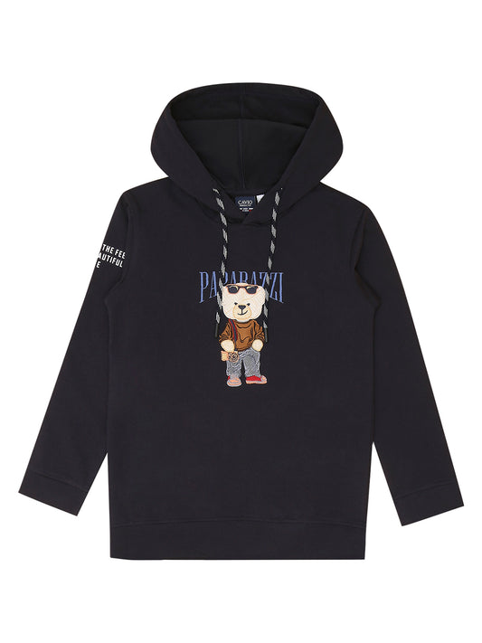 Boys Graphic Printed Hooded Cotton Regular T shirt