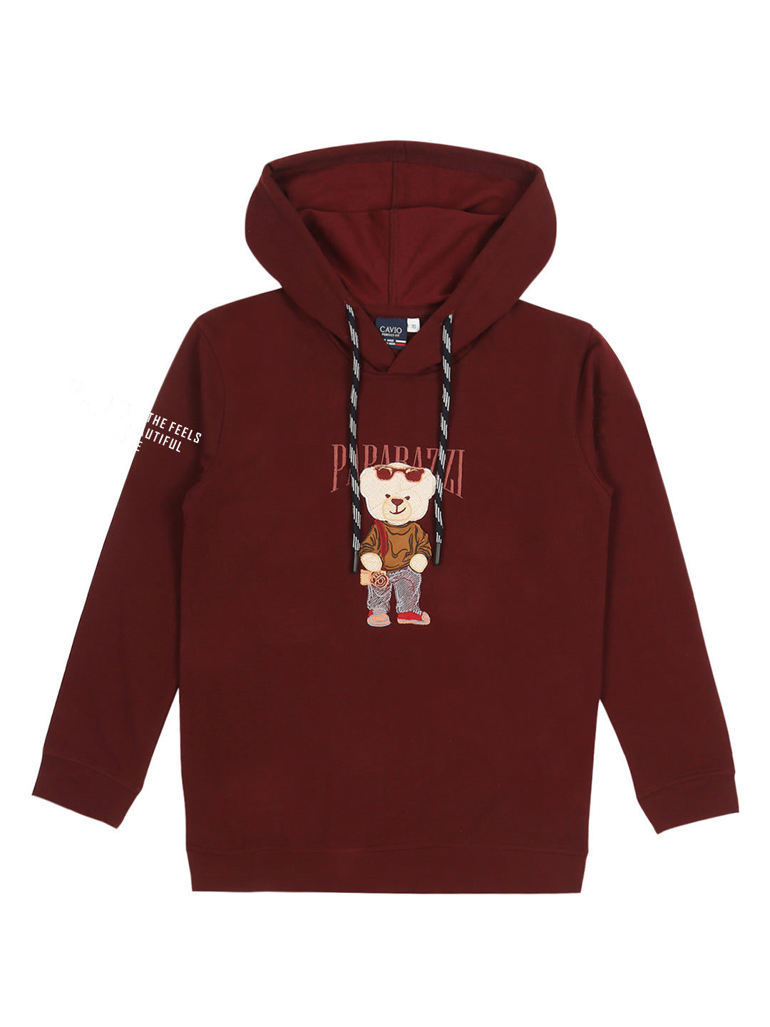 Boys Graphic Printed Hooded Cotton Pullover