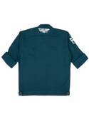 Boys TurquoiseBlue Casual Shirt With T Shirt