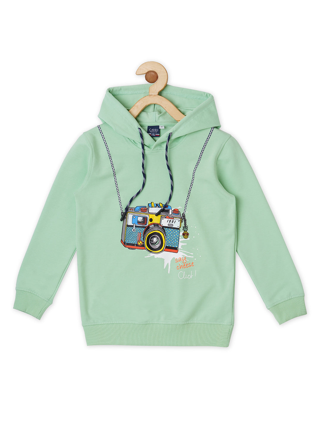 Boys Graphic Printed Hooded Cotton T-shirt