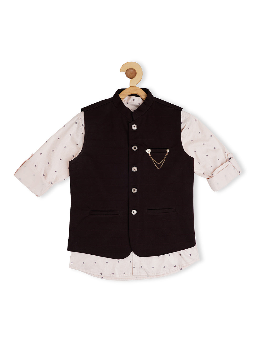 Boys Printed Cotton Nehru Jackets CAVIO