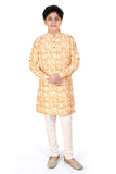 Boys Floral Printed Kurta With Churidar - -