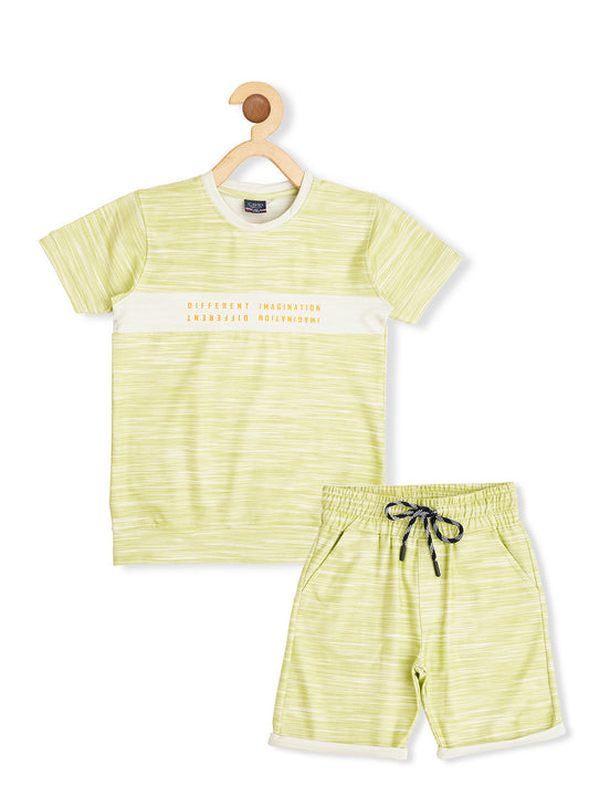 Boys Printed Pure Cotton T-shirt With Shorts