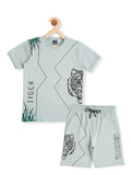 Boys Printed Pure Cotton T shirt with Shorts