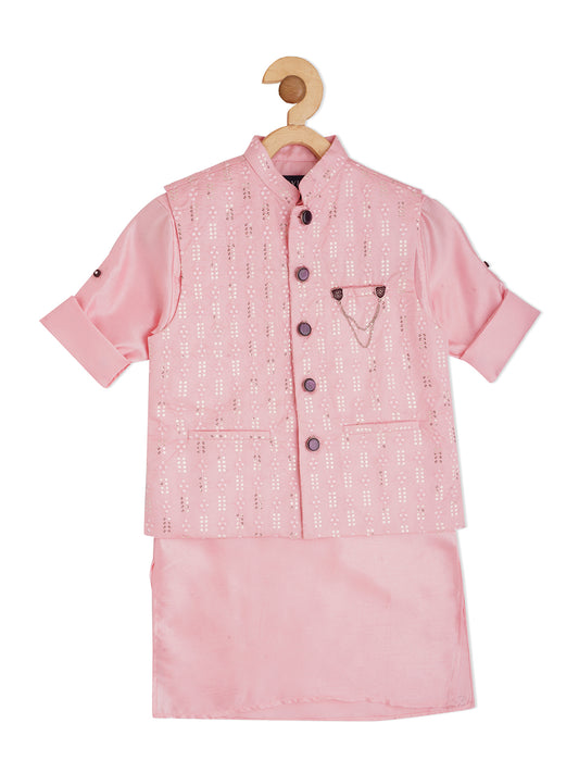 Boys Thread Work Kurta With Pyjamas - -