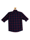 Boys Red Comfort Checked Casual Shirt