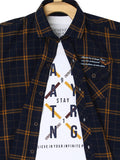 Boys Gold-Toned Comfort Checked Casual Shirt
