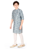 Boys Floral Printed Kurta With Pyjamas