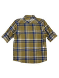 CAVIO Boys Khaki Premium Tartan Checks Checked Casual Shirt