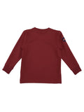 Boys Typography Printed Round Neck T shirt Half Sleeve Maroon -  -