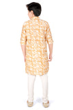 Boys Floral Printed Kurta With Churidar - -