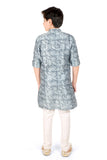 Boys Floral Printed Kurta With Pyjamas