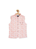 Boys Printed Woven Nehru Jacket With Shirt - -