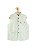 Boys Embellished Slim-Fit Nehru Jackets with Shirt  - -