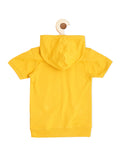 Boys Printed Pure Cotton Hooded T shirt With Shorts